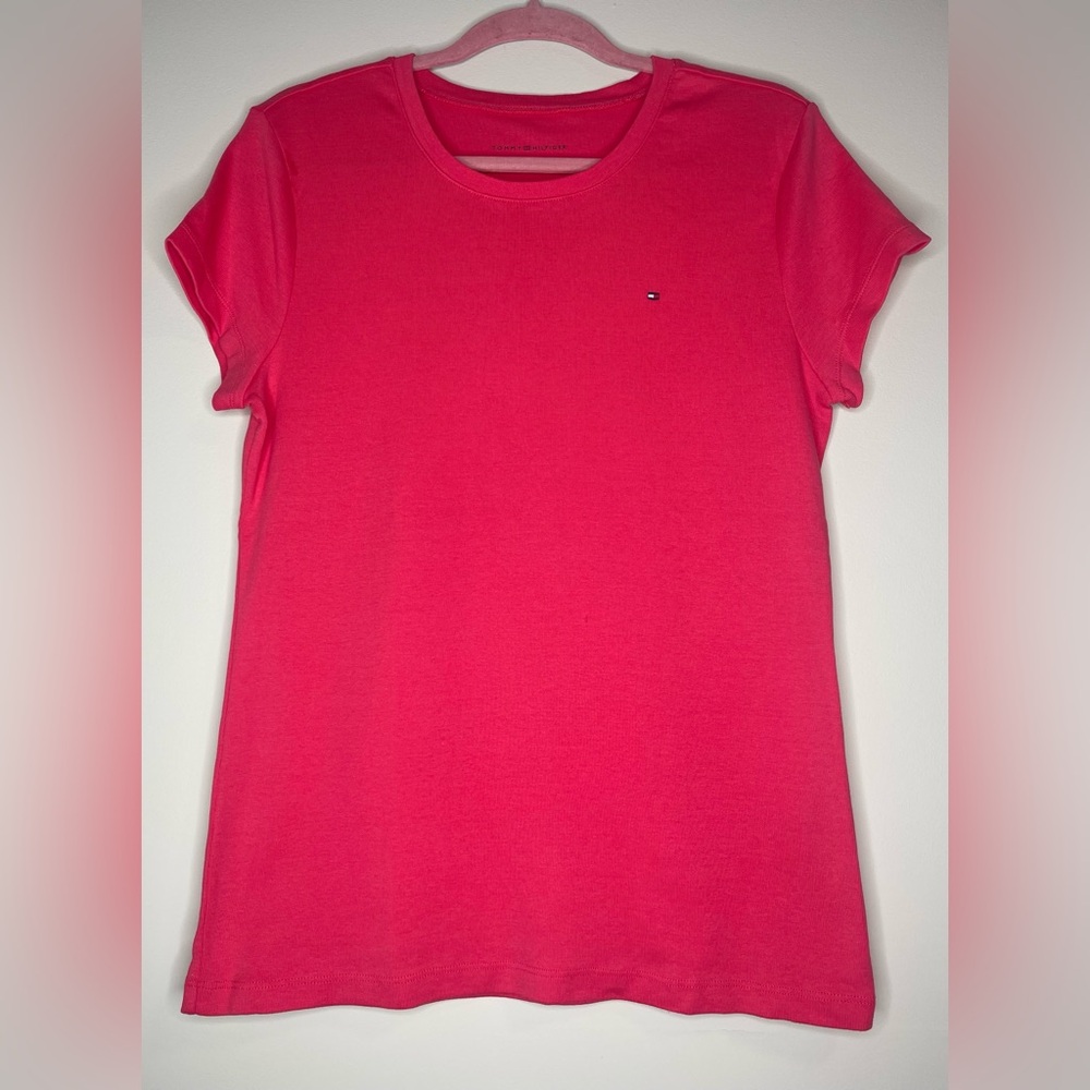 Tommy Hilfiger Women's Bright Pink Short Sleeve Tee